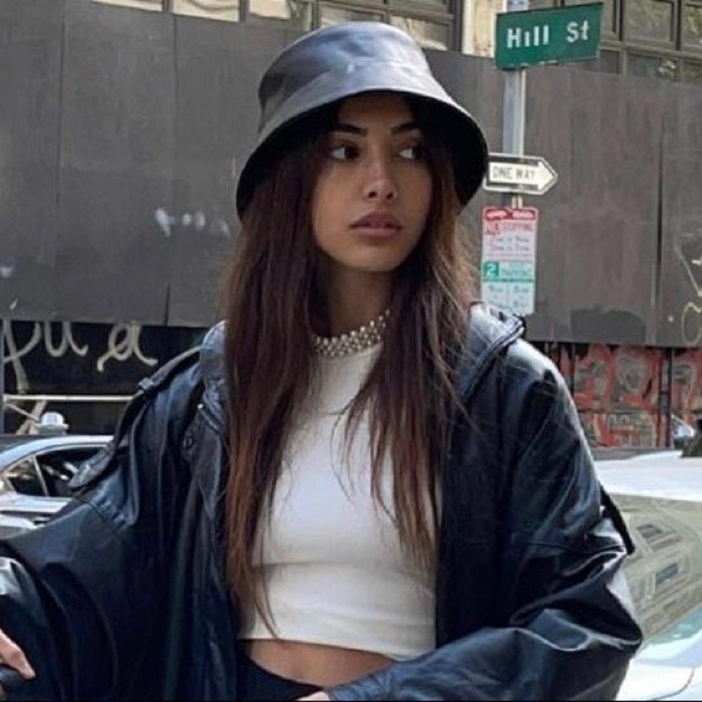 NWT Wildwood Black Leather Bucket Hat